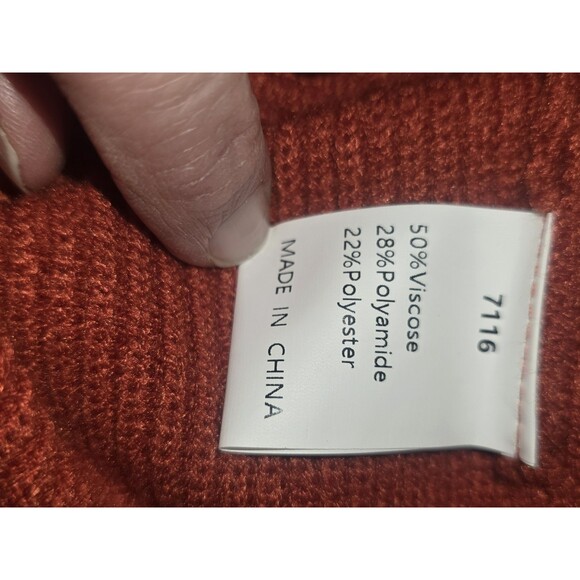 BTFBM Rust Orange Half Zip Ribbed Sweater Women’s Size Sm NWT Collared Knit Fall - Picture 8 of 15